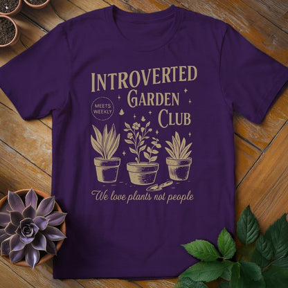 Introverted Garden Club Tee T-Shirt Purple / S