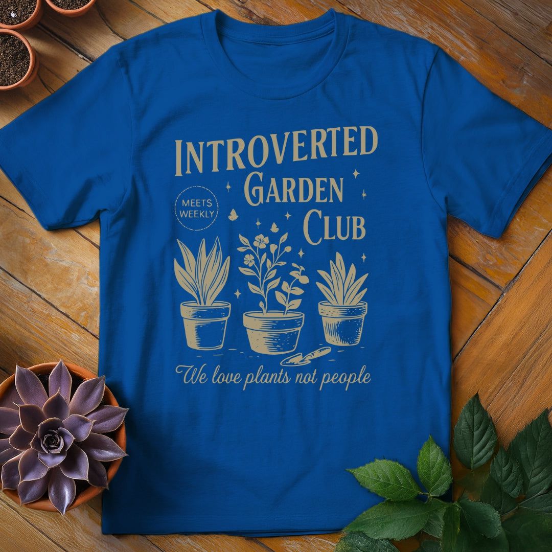 Introverted Garden Club Tee T-Shirt Royal / S