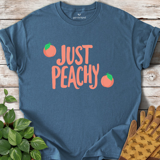 Just Peachy Tee, Indigo Blue