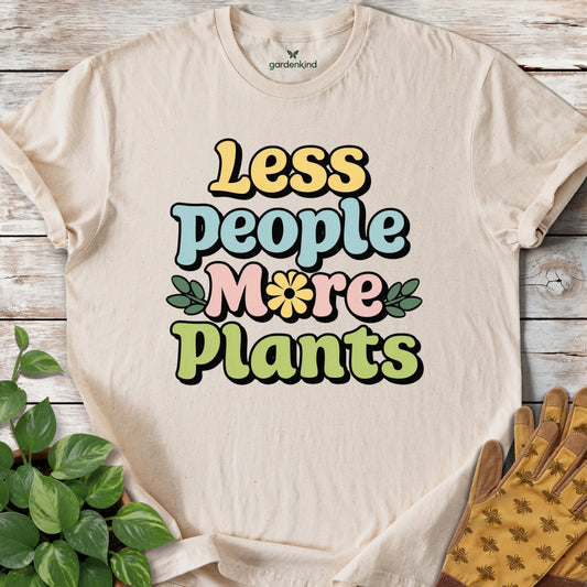 Less People More Plants Tee, Natural