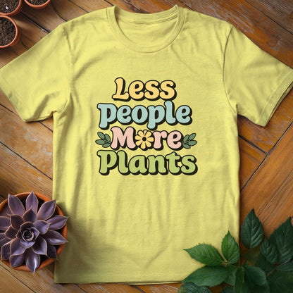 Less People More Plants Tee T-Shirt Cornsilk / S