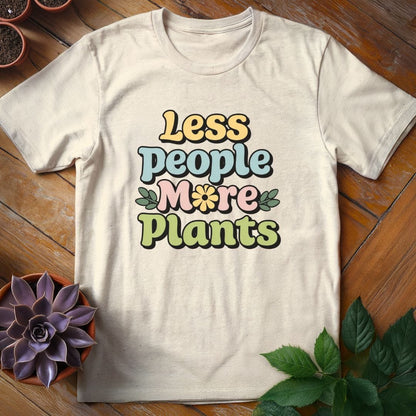 Less People More Plants Tee T-Shirt Natural / S