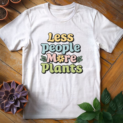 Less People More Plants Tee T-Shirt White / S