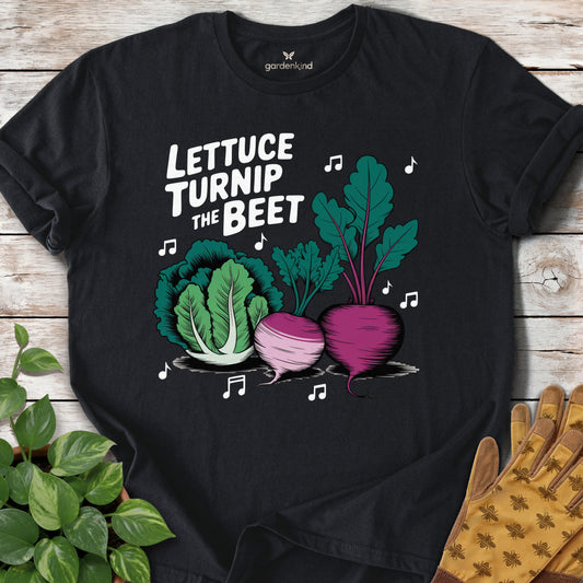 Lettuce Turnip the Beet Tee, Black