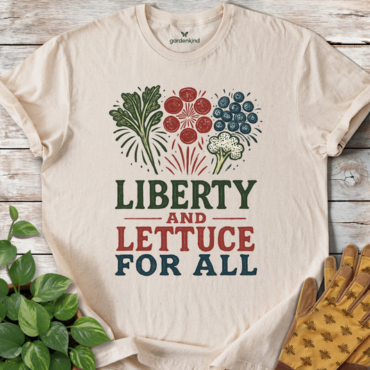 Liberty and Lettuce for All Tee, Natural