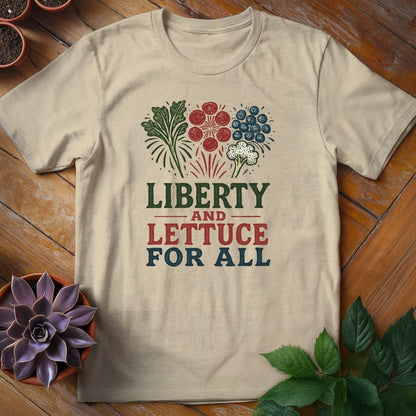 Liberty and Lettuce for All Tee T-Shirt Sand / S