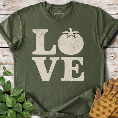 LOVE Tomatoes Tee, Military Green