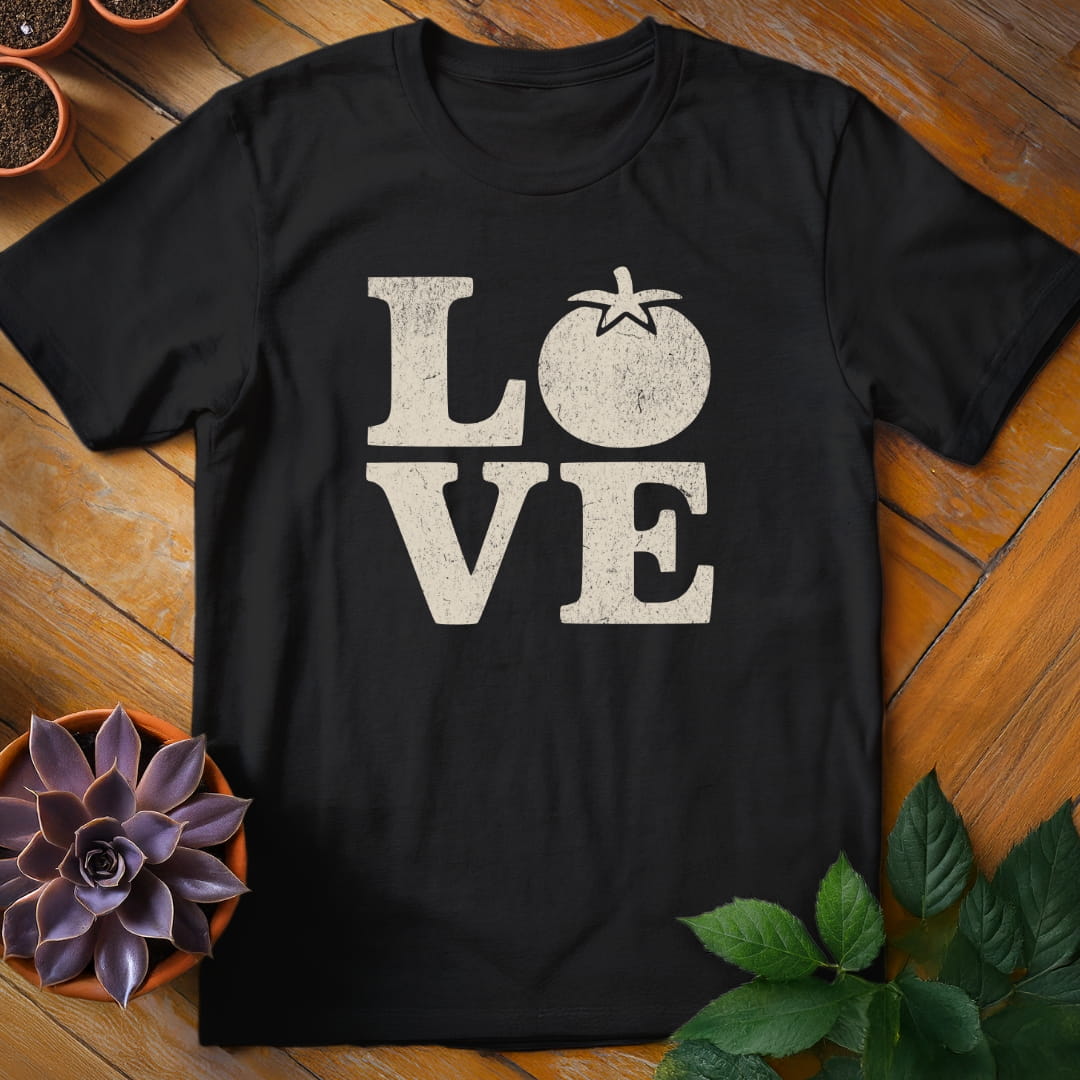LOVE Tomatoes Tee T-Shirt Black / S