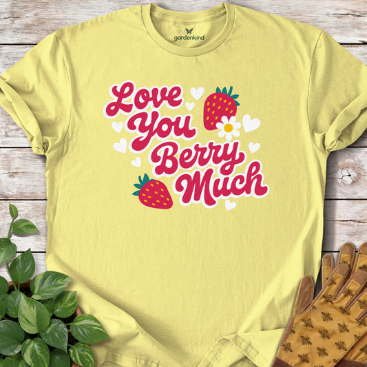 Love You Berry Much Tee, Cornsilk