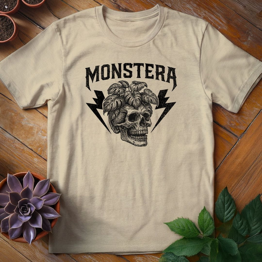 Monstera Tee T-Shirt Sand / S