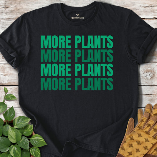 More Plants Tee, Black