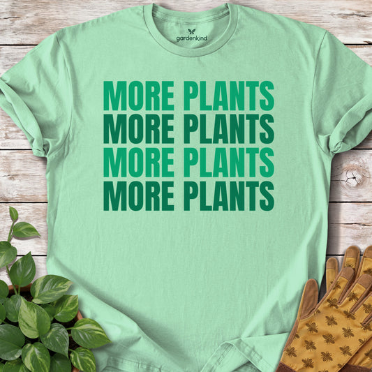 More Plants Tee, Mint Green