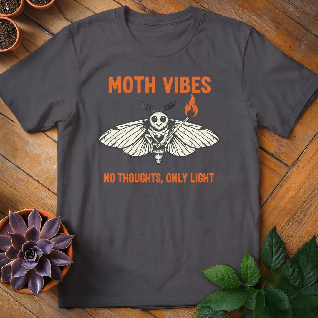 Moth Vibes Tee T-Shirt Charcoal / S
