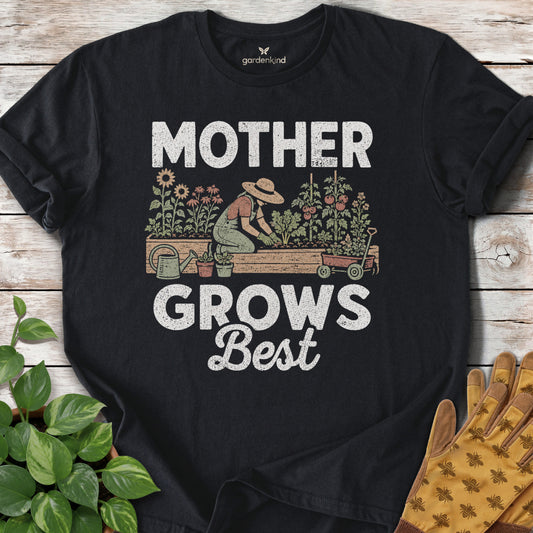 Mother Grows Best Tee, Black