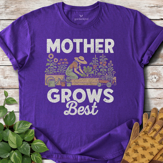Mother Grows Best Tee, Purple