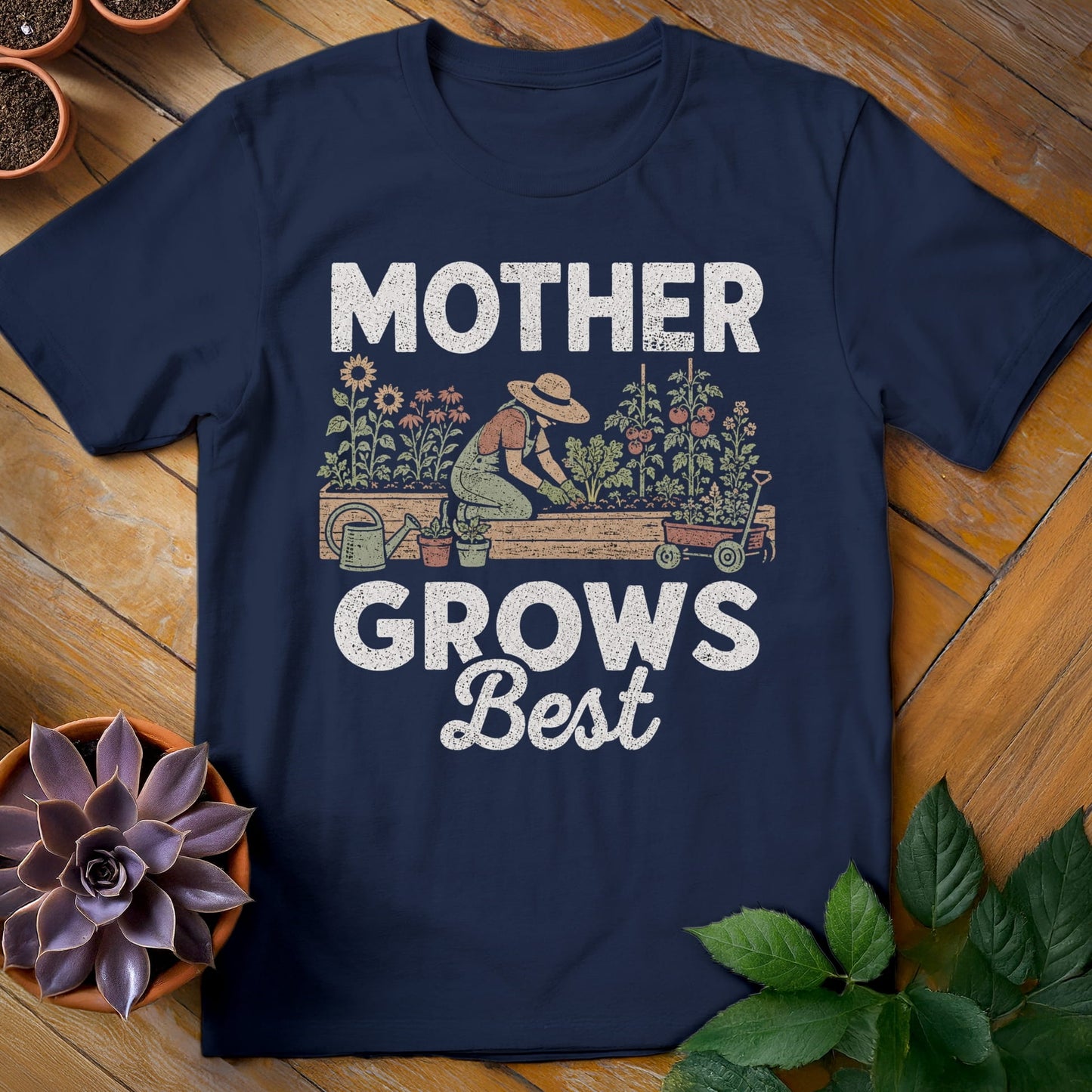 Mother Grows Best Tee T-Shirt Navy / S