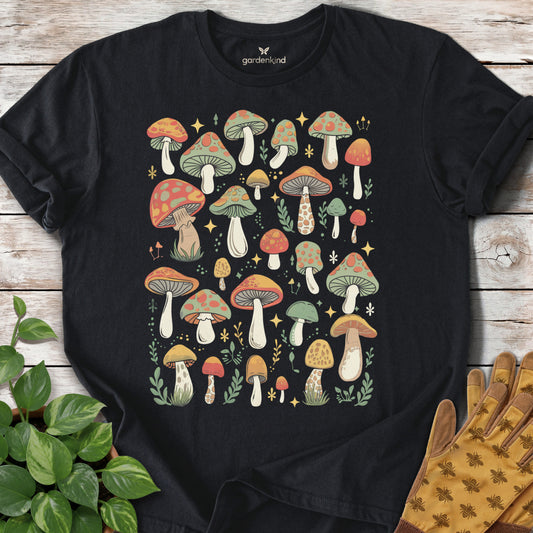 Mushrooms Tee, Black