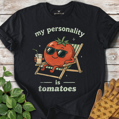 My Personality is Tomatoes Tee, Black