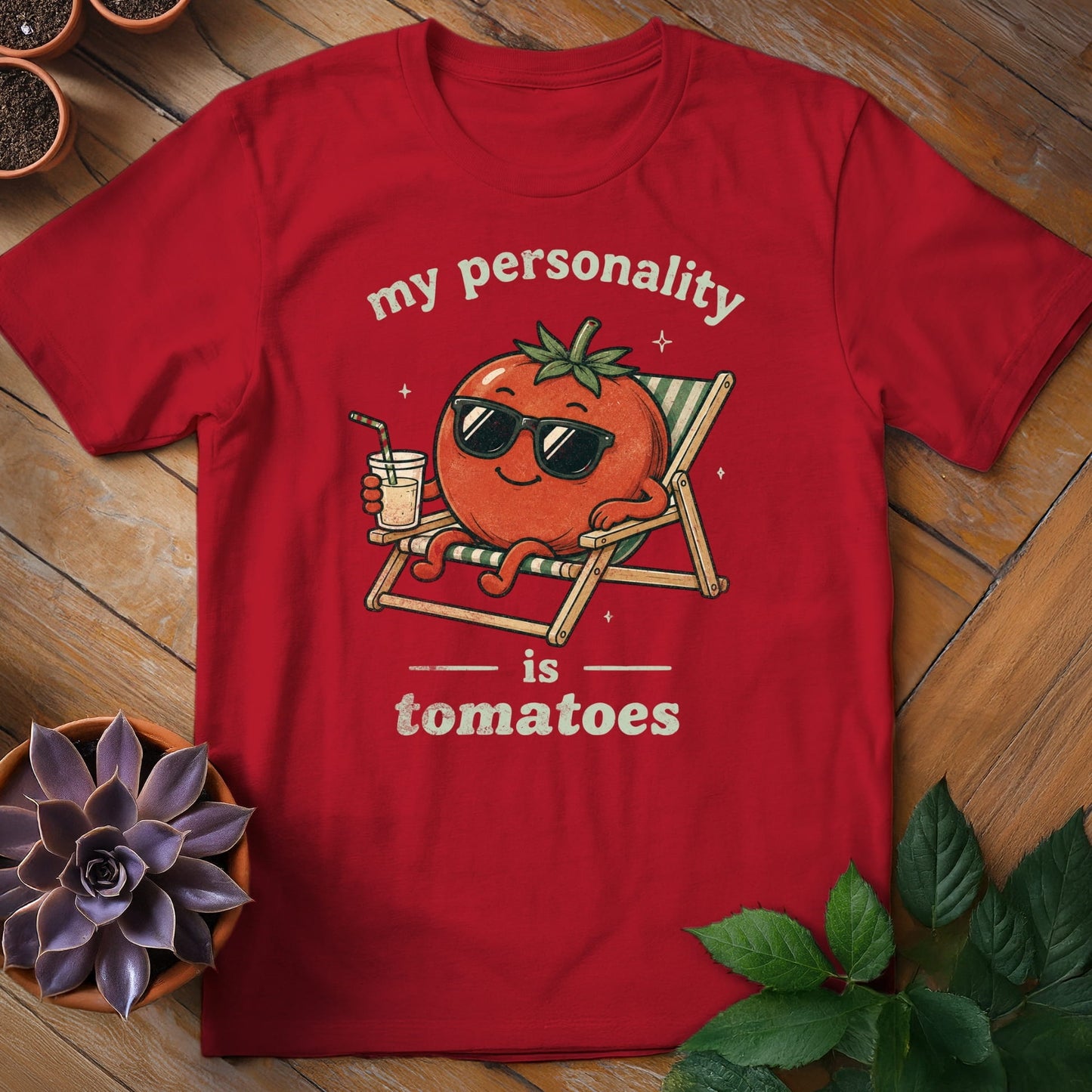 My Personality is Tomatoes Tee T-Shirt Cherry Red / S