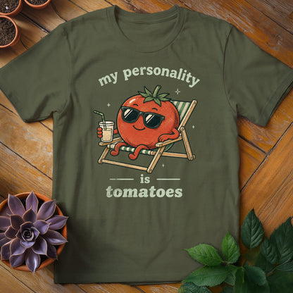 My Personality is Tomatoes Tee T-Shirt Military Green / S