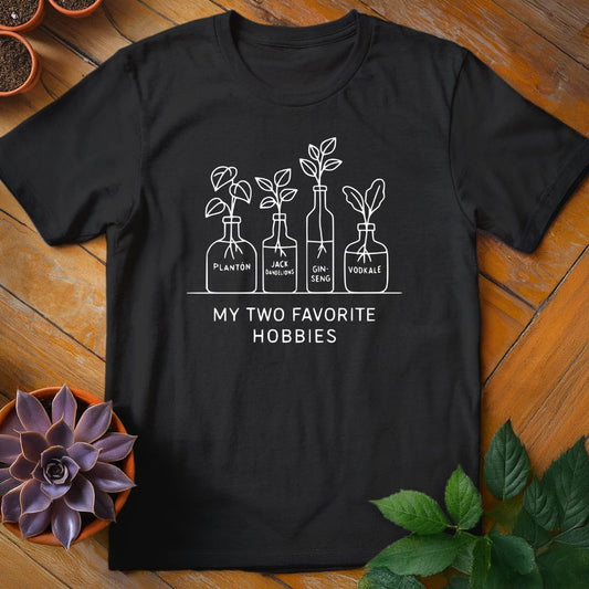 My Two Favorite Hobbies Tee T-Shirt Black / S