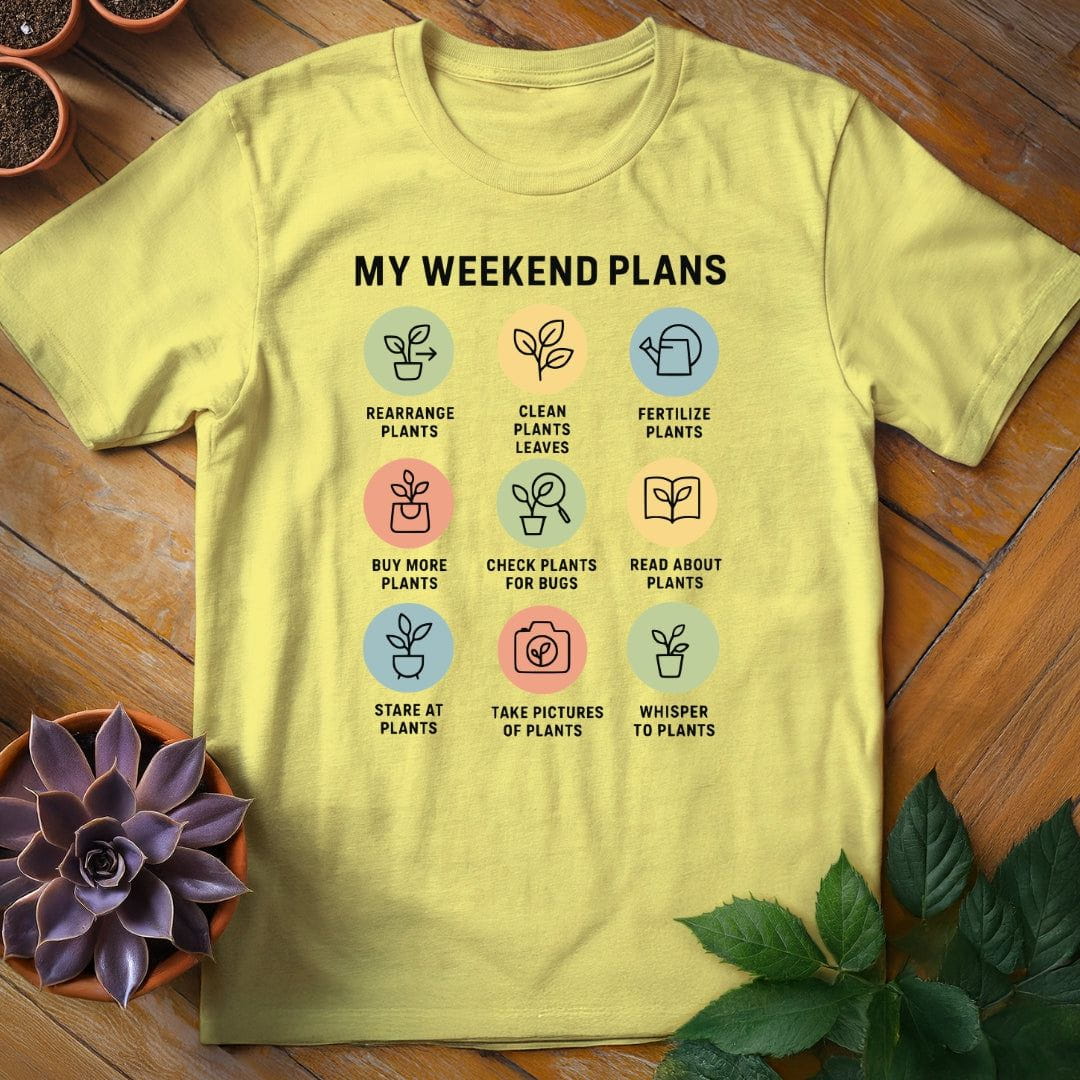 My Weekend Plans Tee T-Shirt Cornsilk / S