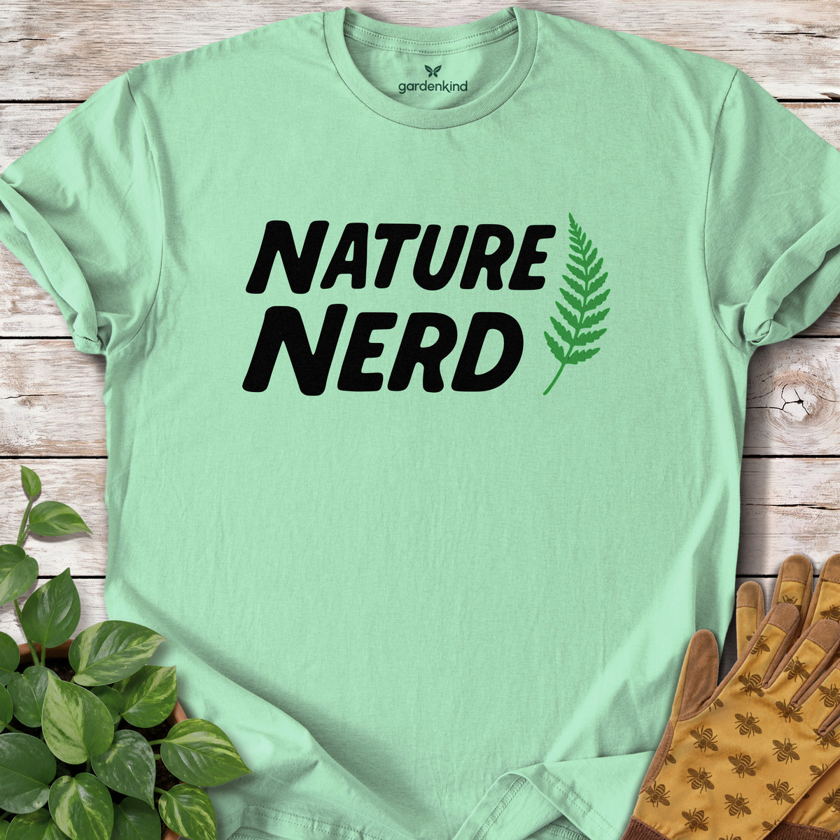 Nature Nerd Tee, Mint Green