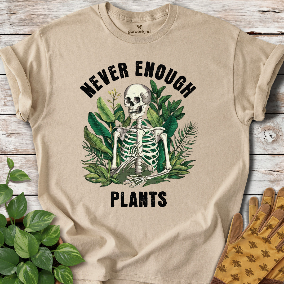 Never Enough Plants Tee, Sand