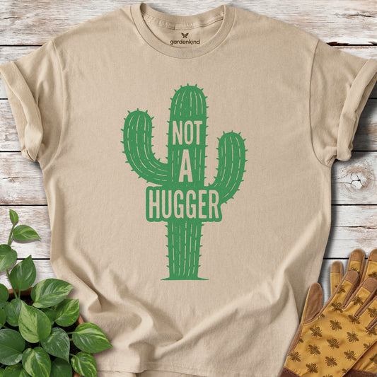 Not a Hugger Cactus Tee, Sand