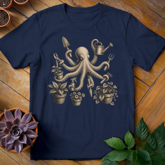 Octopus Gardener Tee T-Shirt Navy / S
