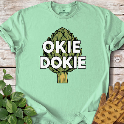 Okie Dokie Artichokie Tee, Mint Green