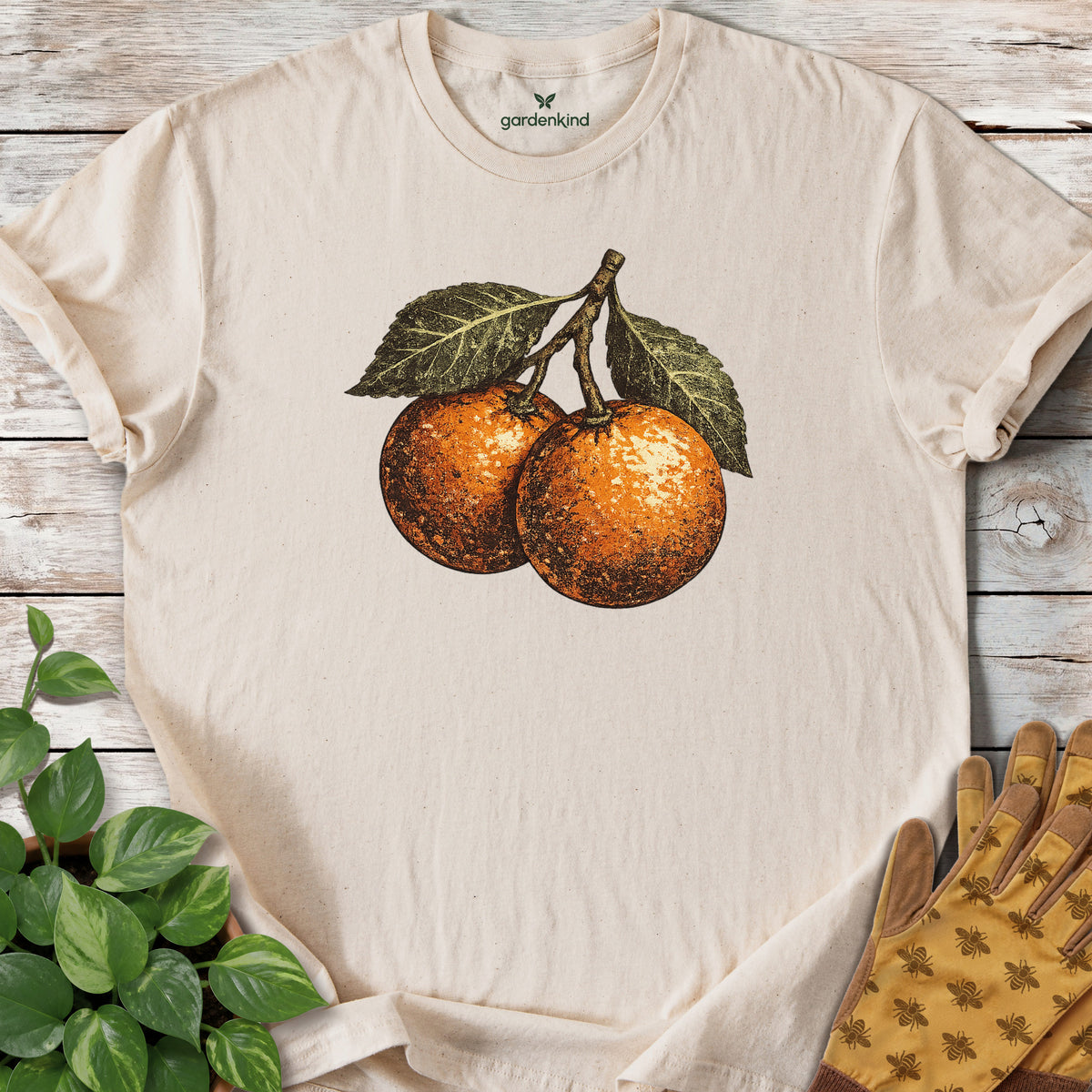 Oranges Tee, Natural