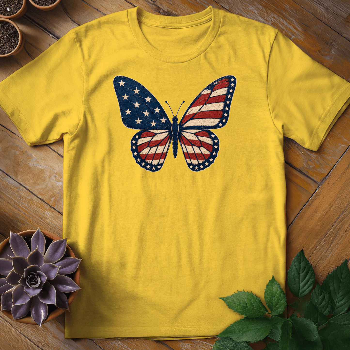 Patriotic Butterfly Tee T-Shirt Daisy / S