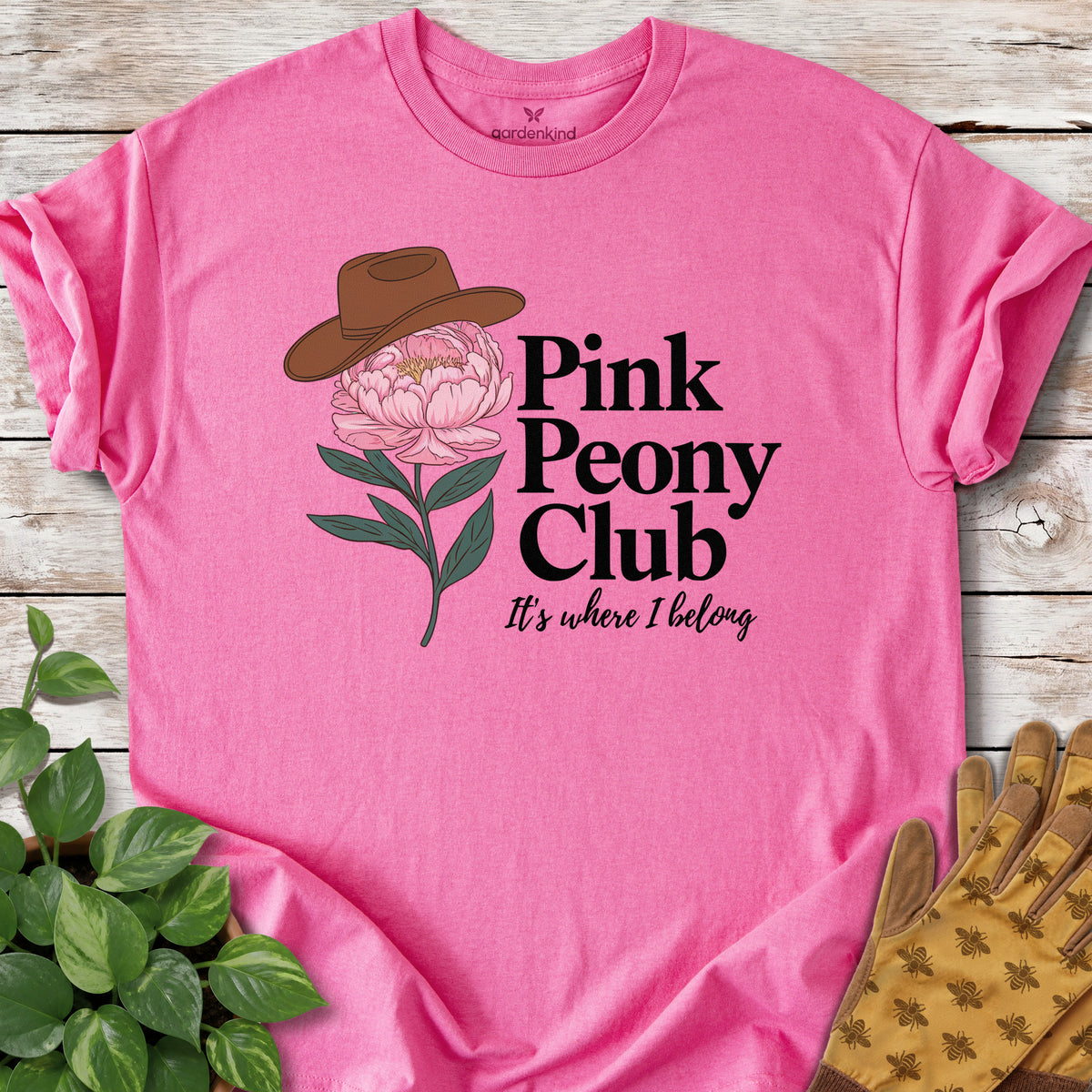 Pink Peony Club Tee, Azalea