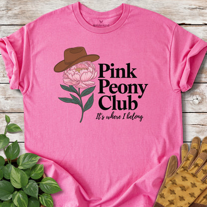 Pink Peony Club Tee, Azalea