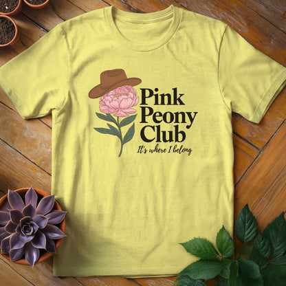 Pink Peony Club Tee T-Shirt Cornsilk / S