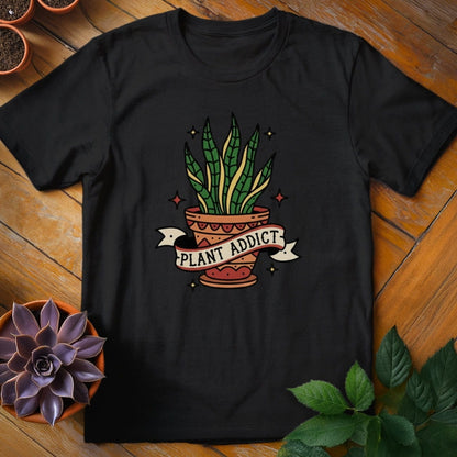 Plant Addict Tattoo Tee T-Shirt Black / S