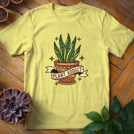 Plant Addict Tattoo Tee T-Shirt Cornsilk / S