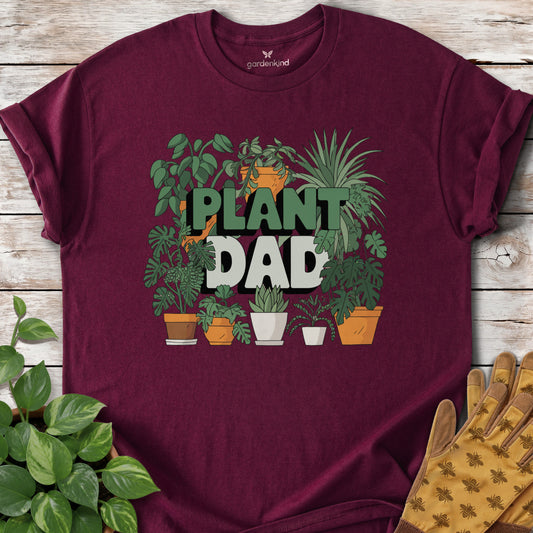 Plant Dad Tee, Maroon