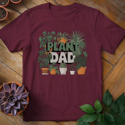 Plant Dad Tee T-Shirt Maroon / S