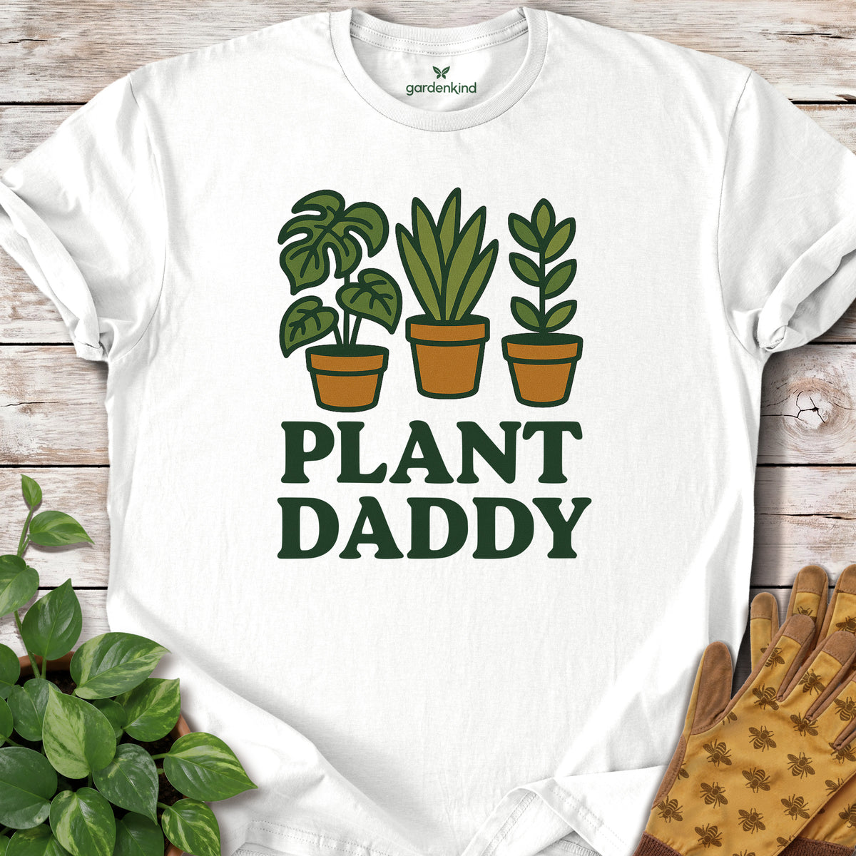 Plant Daddy Tee, White