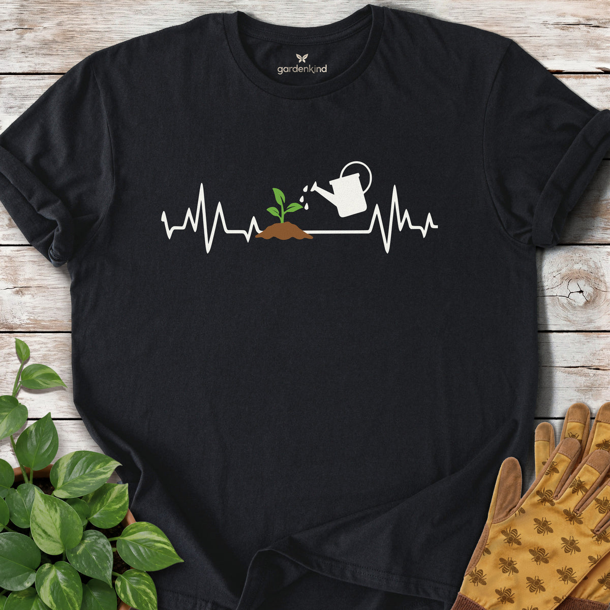 Plant ECG Tee, Black