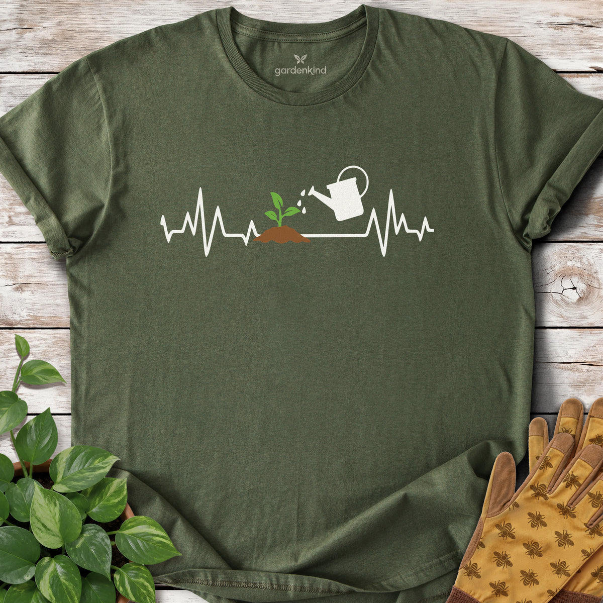 Plant ECG Tee, Military Green