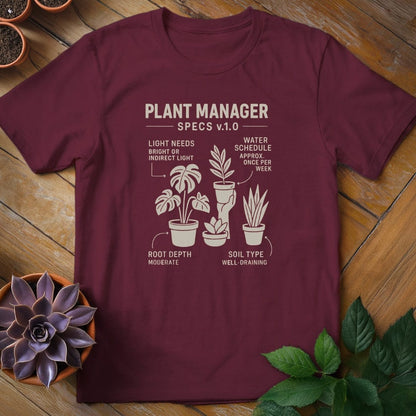 Plant Manager Tee T-Shirt Maroon / S