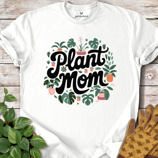 Plant Mom Tee, White