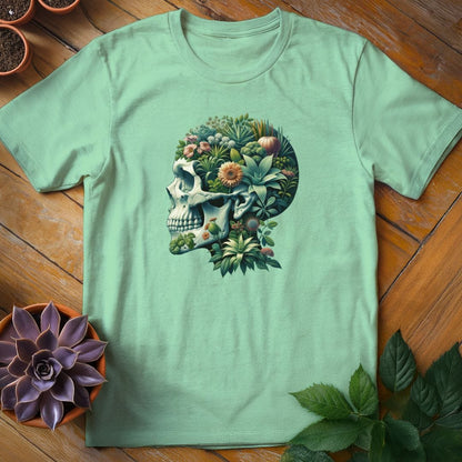 Plant Skull Tee T-Shirt Mint Green / S
