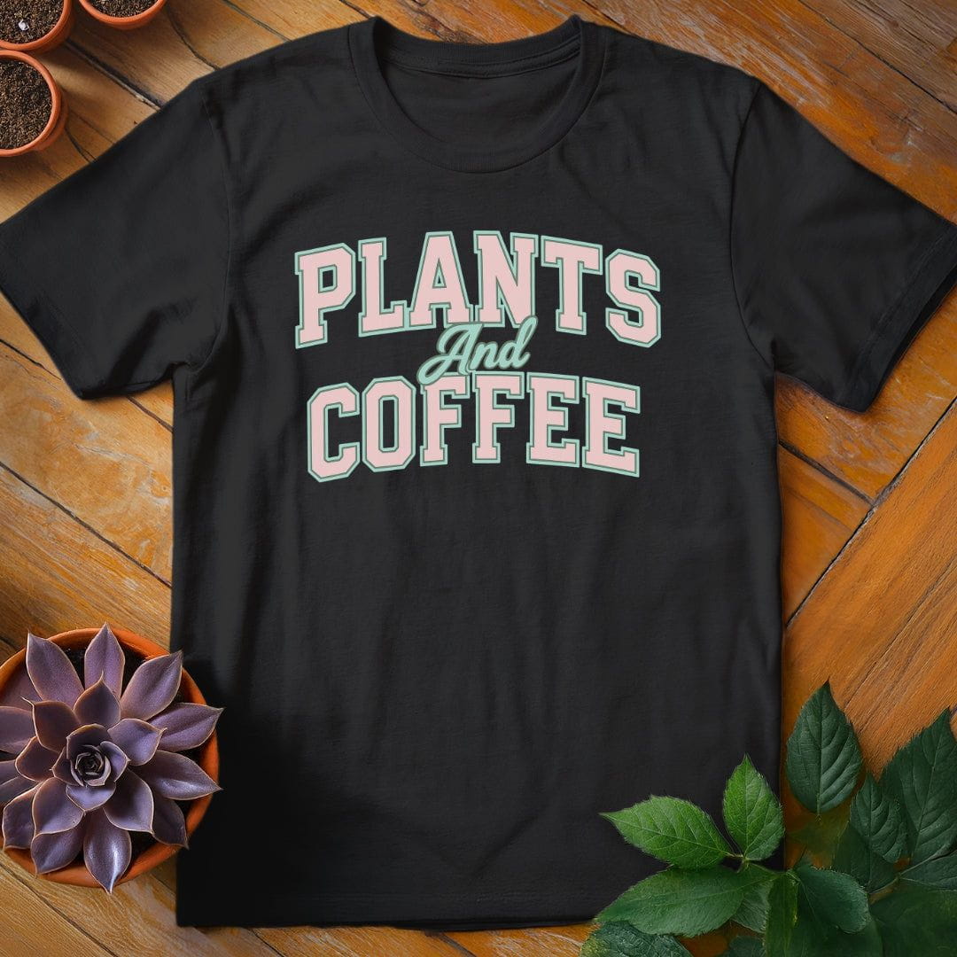 Plants and Coffee Tee T-Shirt Black / S