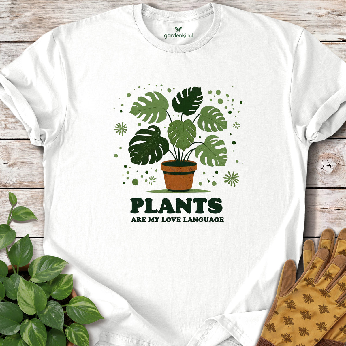 Plants Are My Love Language Tee, White