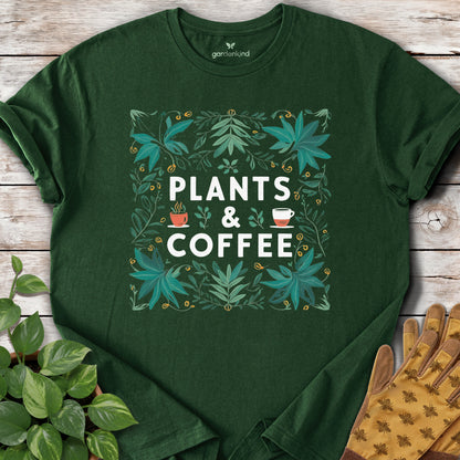 Plants & Coffee Tee, Forest Green