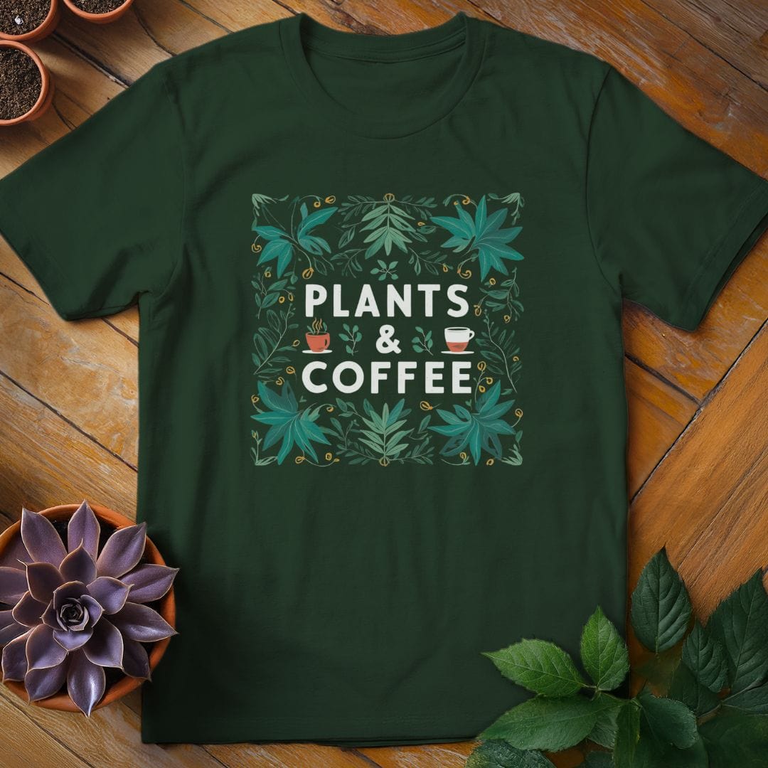 Plants & Coffee Tee T-Shirt Forest Green / S